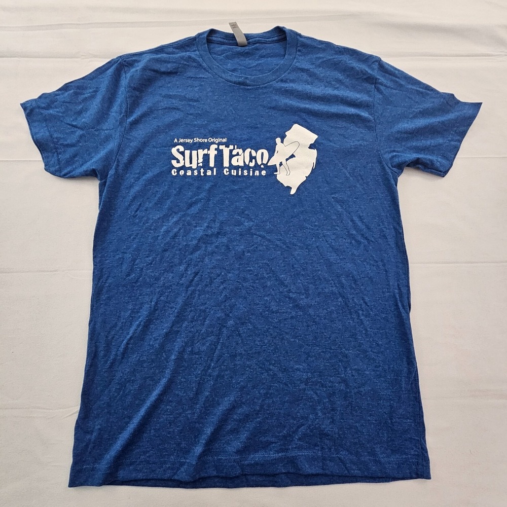 Surf Taco Coastal Cuisine Jersey Shore Jupiter Blue Short Sleeve T-Shirt Men's M